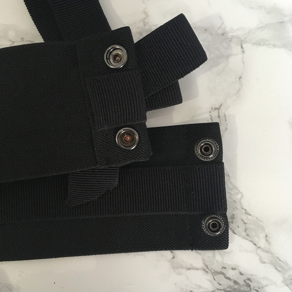 Black Wide Stretch Bow Belt - Picture 4 of 4